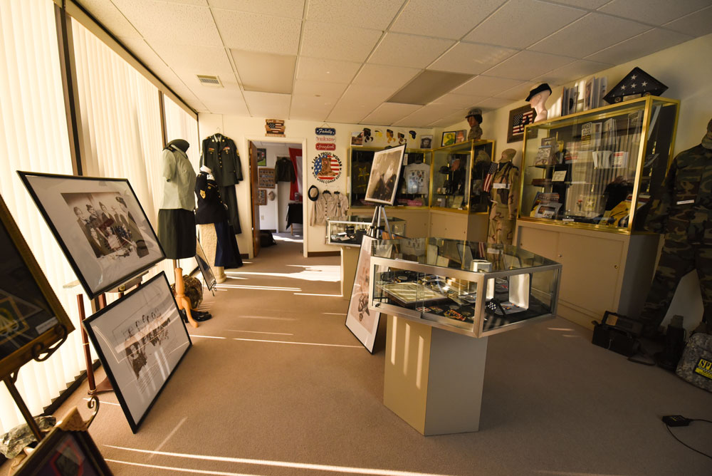 A room filled with lots of different items on display.